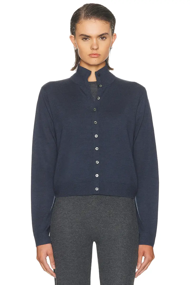 LESET James Mock Neck Cardigan