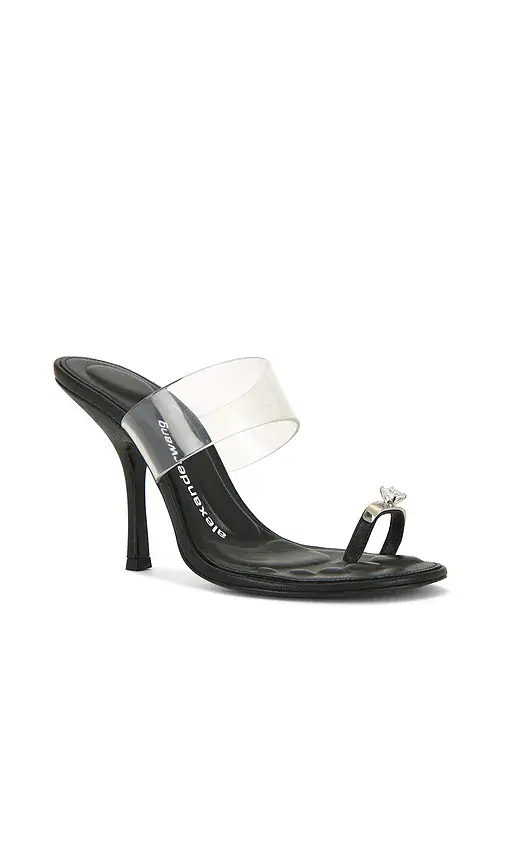 Alexander Wang Bianca 105mm Sandal With Crystal Toe Ring | Thumbnail 2