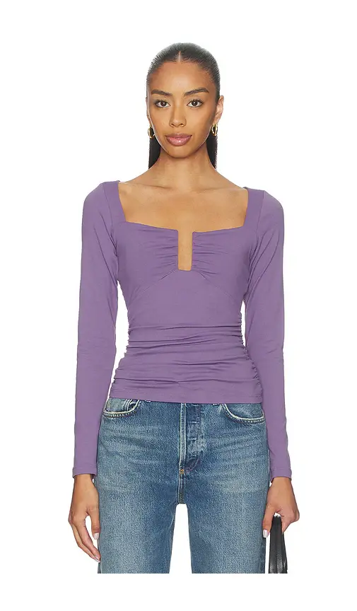 Susana Monaco Square Wire Long Sleeve Top | Image 1 Susana Monaco Square Wire Long Sleeve Top | Image 1