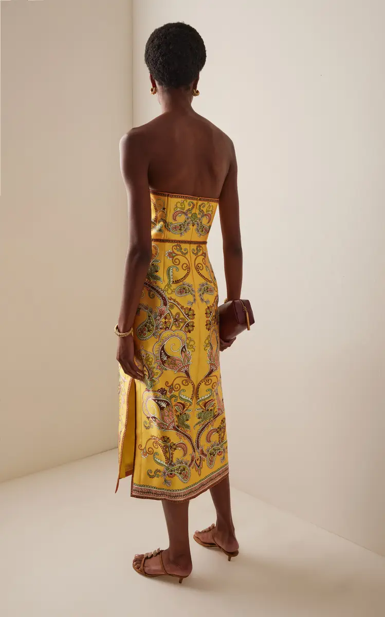 ALÉMAIS Exclusive Marion Strapless Printed Twill Midi Dress | Thumbnail 4 ALÉMAIS Exclusive Marion Strapless Printed Twill Midi Dress | Thumbnail 4