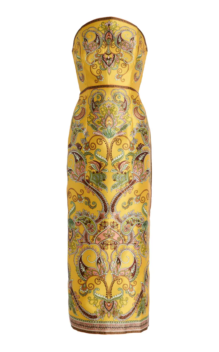 ALÉMAIS Exclusive Marion Strapless Printed Twill Midi Dress | Thumbnail 6 ALÉMAIS Exclusive Marion Strapless Printed Twill Midi Dress | Thumbnail 6