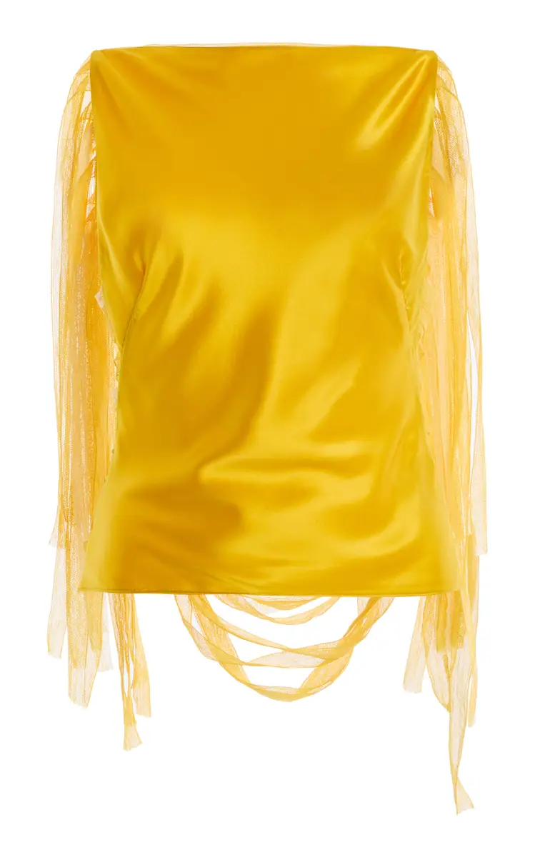 Christopher Esber Exclusive Lattice lace-Trimmed Hammered-Silk Top | Thumbnail 28 Christopher Esber Exclusive Lattice lace-Trimmed Hammered-Silk Top | Thumbnail 28
