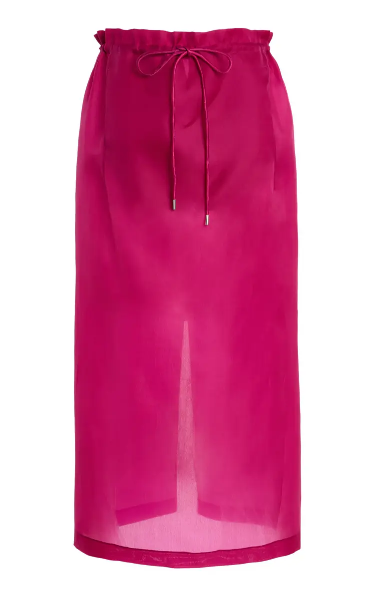 KALLMEYER Regina Drawstring Silk Midi Skirt | Image 1 KALLMEYER Regina Drawstring Silk Midi Skirt | Image 1
