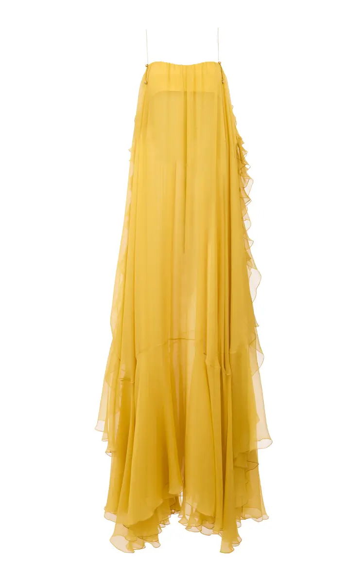 Chloé Organic Silk Mousseline Maxi Dress | Thumbnail 9 Chloé Organic Silk Mousseline Maxi Dress | Thumbnail 9