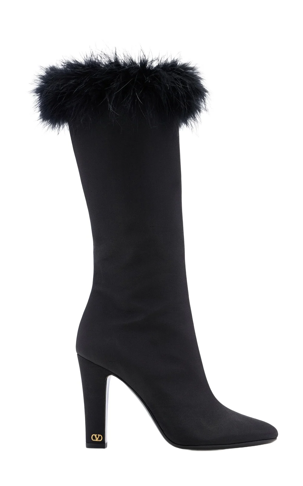 Valentino Garavani Hotty Feather-Trimmed Heeled Boots