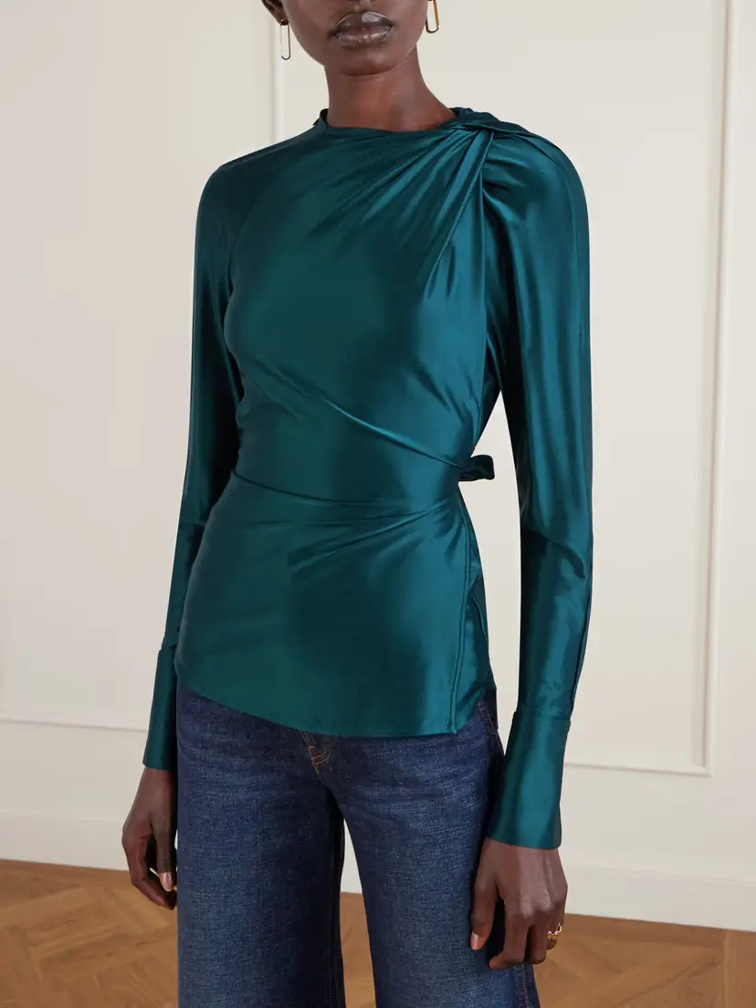 Victoria Beckham Twisted Satin Top | Thumbnail 3