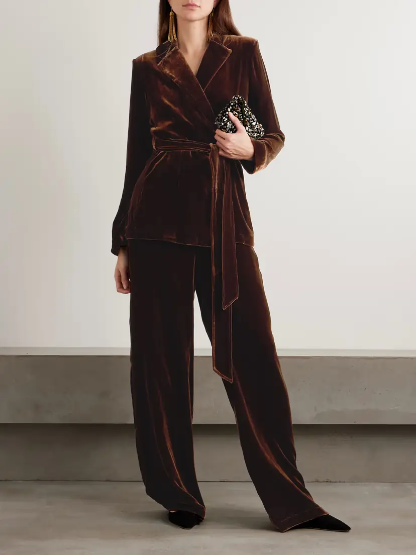 Olivia von Halle Jagger Velvet Pajama Set | Thumbnail 2 Olivia von Halle Jagger Velvet Pajama Set | Thumbnail 2