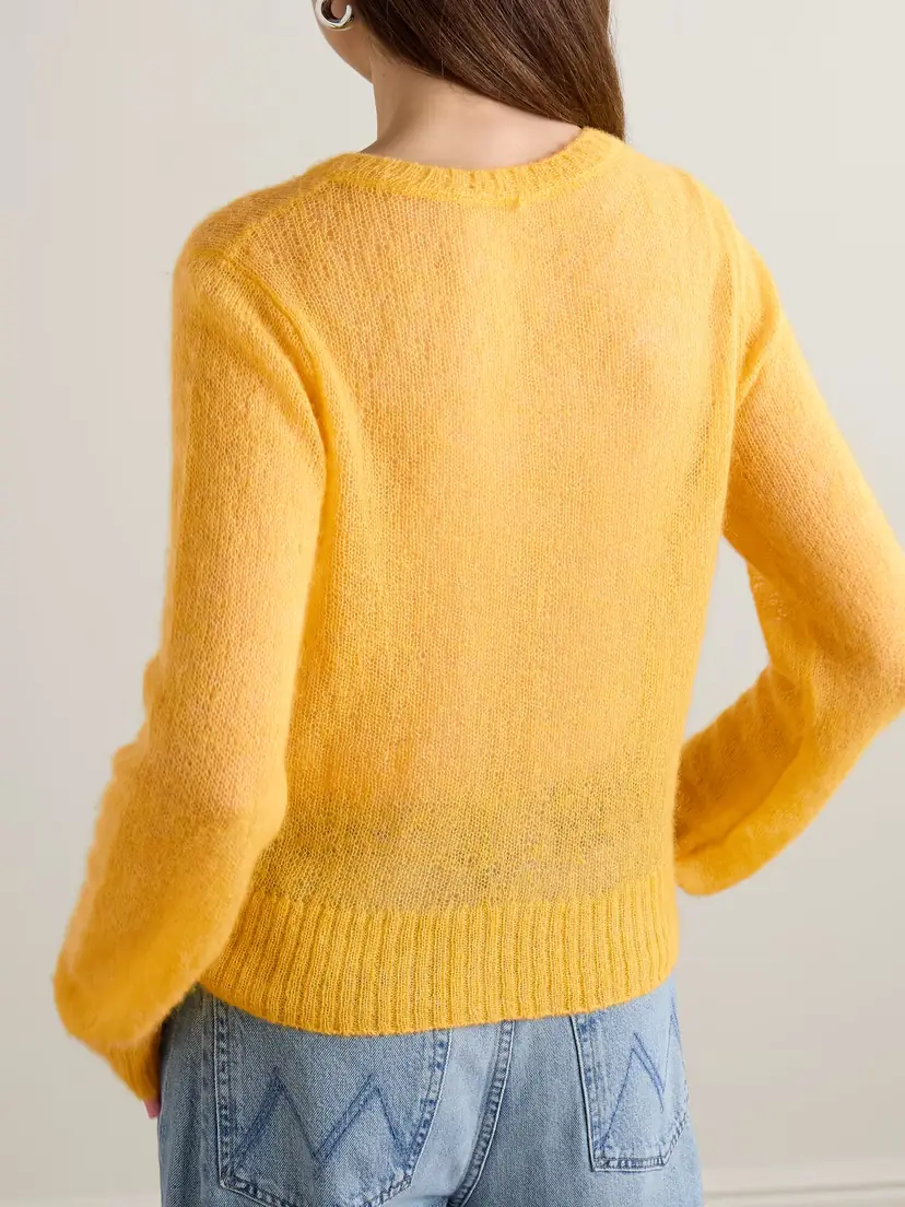 Mother Embroidered Open-knit Alpaca-blend Sweater | Thumbnail 3