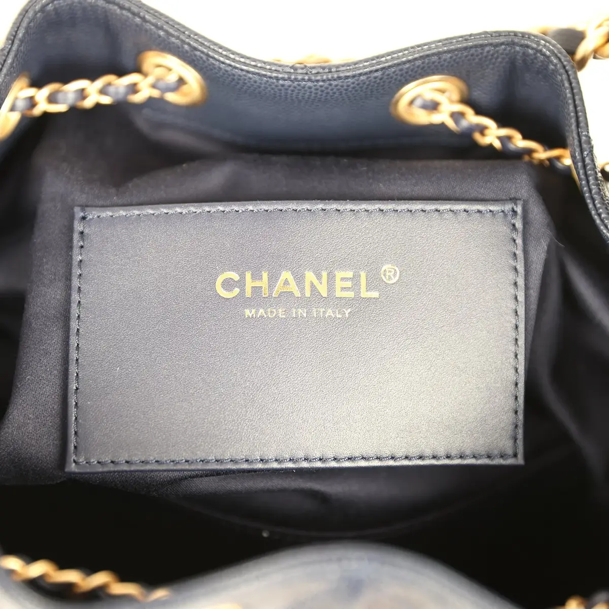 Chanel Chanel Small 25 Hobo Bag Dark Navy Caviar Antique Gold Hardware | Thumbnail 9