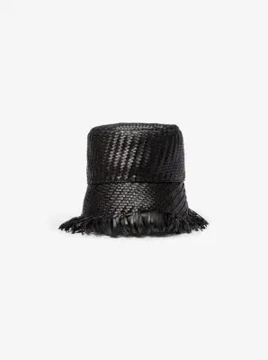 Michael Kors Collection Hand-Woven Leather Bucket Hat in Brown - One Size by Michael Kors Collection | Thumbnail 6 Michael Kors Collection Hand-Woven Leather Bucket Hat in Brown - One Size by Michael Kors Collection | Thumbnail 6