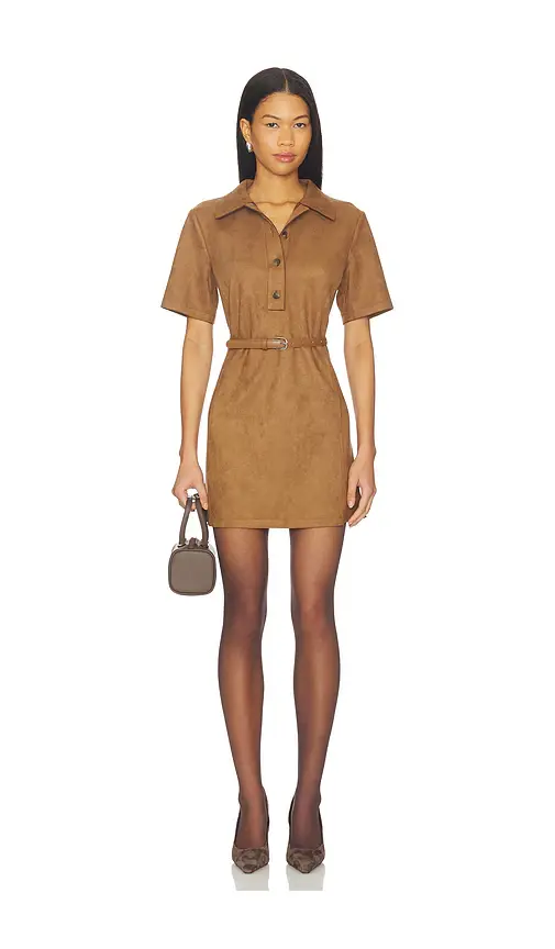 Elodie the Label Ace Faux Suede Mini Dress | Image 1 Elodie the Label Ace Faux Suede Mini Dress | Image 1