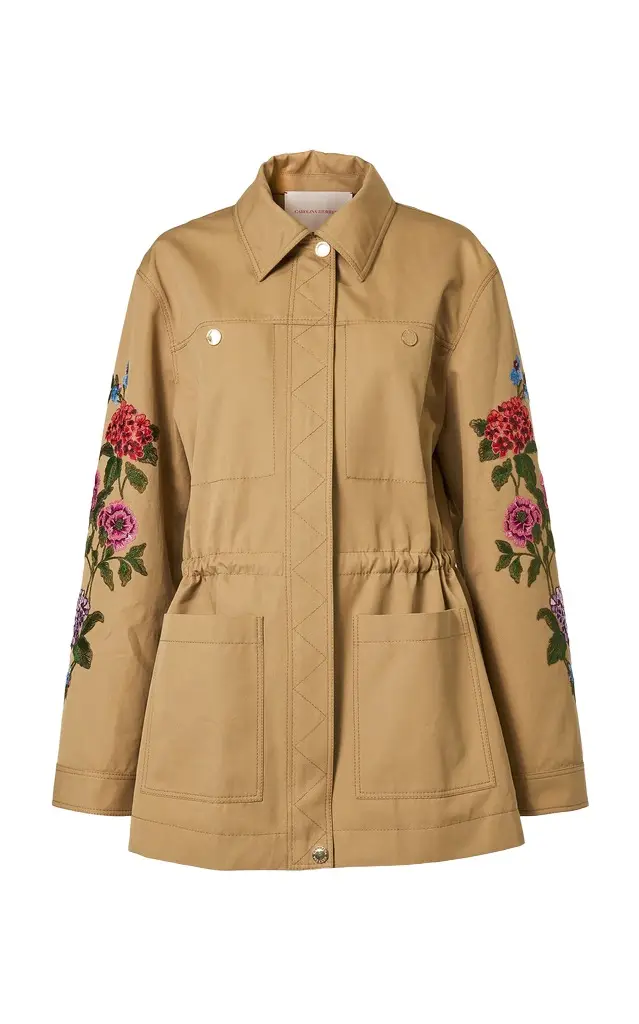 Carolina Herrera Embroidered Cotton Jacket