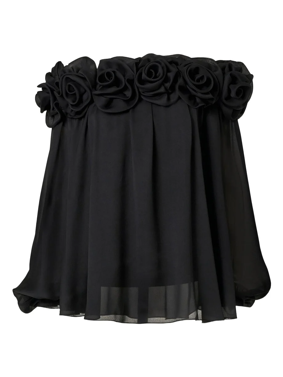 Off-The-Shoulder Silk-Chiffon Top