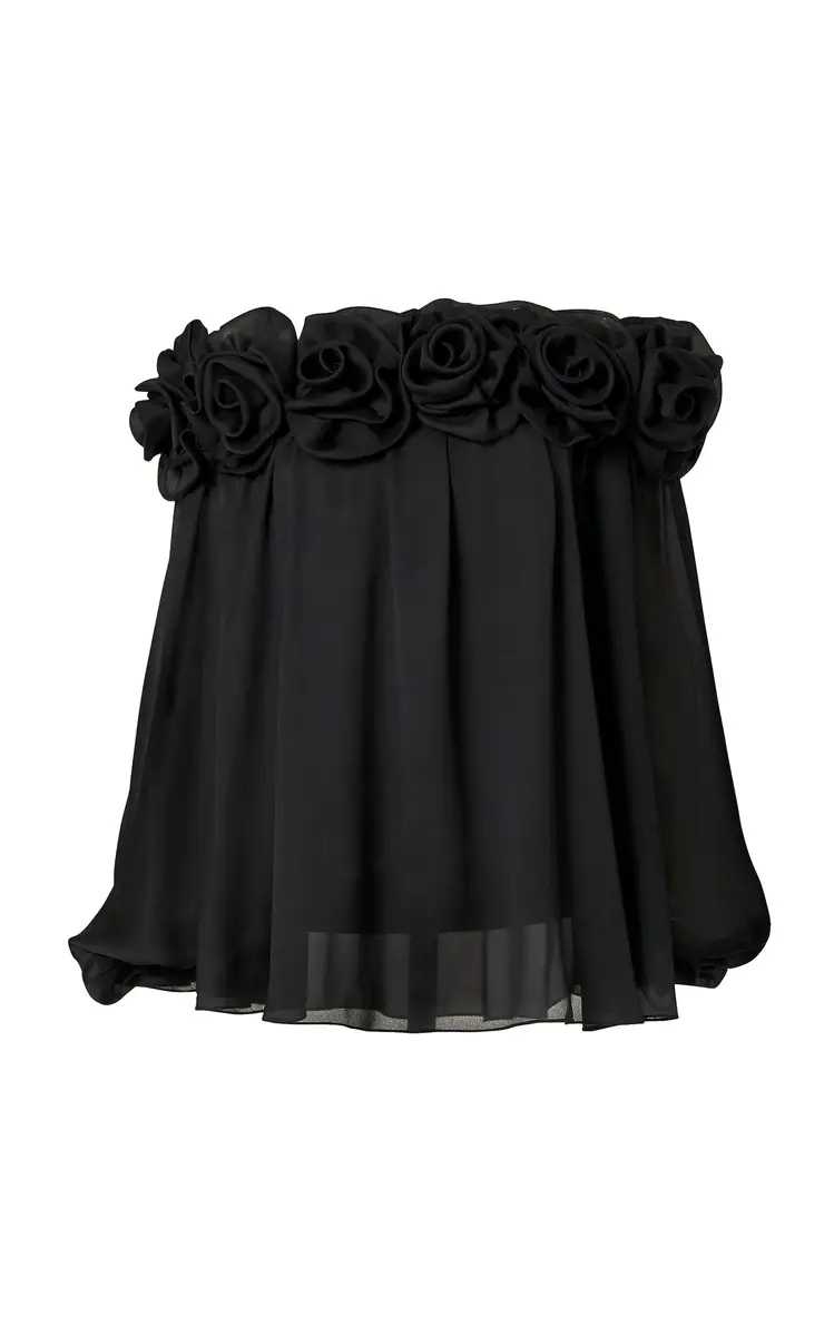 Off-The-Shoulder Silk-Chiffon Top