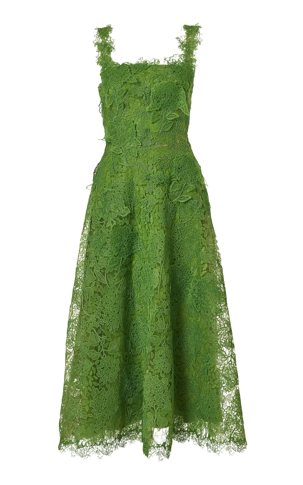 Hydrangea Floral Lace Midi Dress