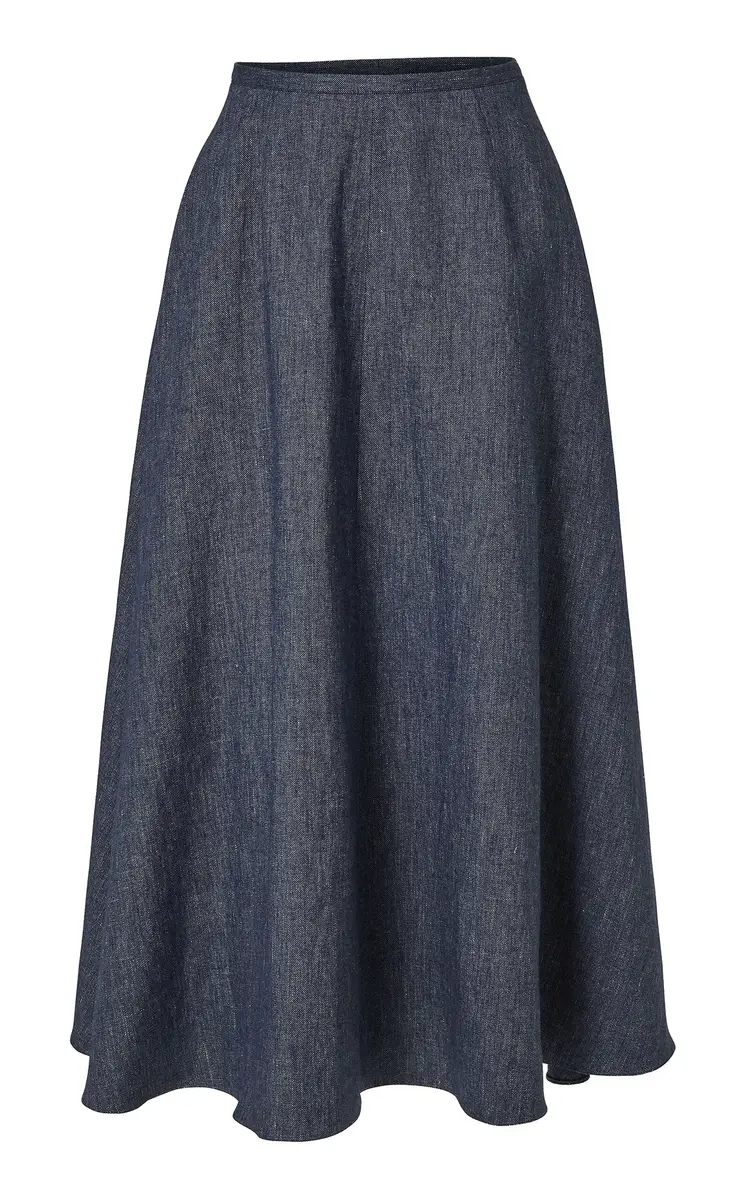 Half-Circle Linen-Cashmere Blend Skirt Half-Circle Linen-Cashmere Blend Skirt