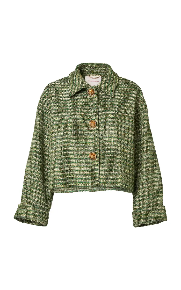 Carolina Herrera Cropped Cotton-Blend Tweed Jacket | Thumbnail 6