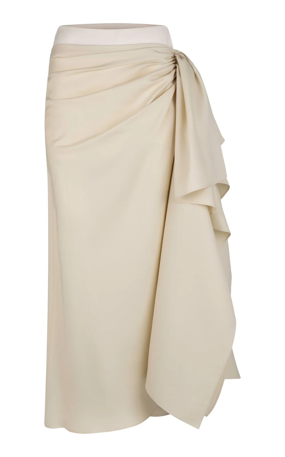 Liliana Ruched Draped Silk Maxi Skirt Liliana Ruched Draped Silk Maxi Skirt