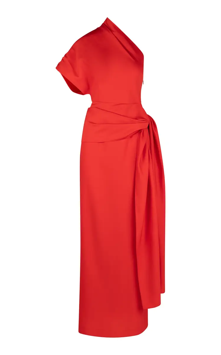 Heirlome Helena One-Shoulder Layered Silk Maxi Dress | Thumbnail 5