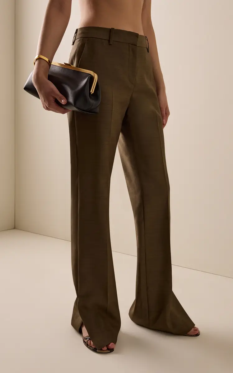 Heirlome Petula Mid-Rise Straight-Leg Silk Trouser | Thumbnail 3