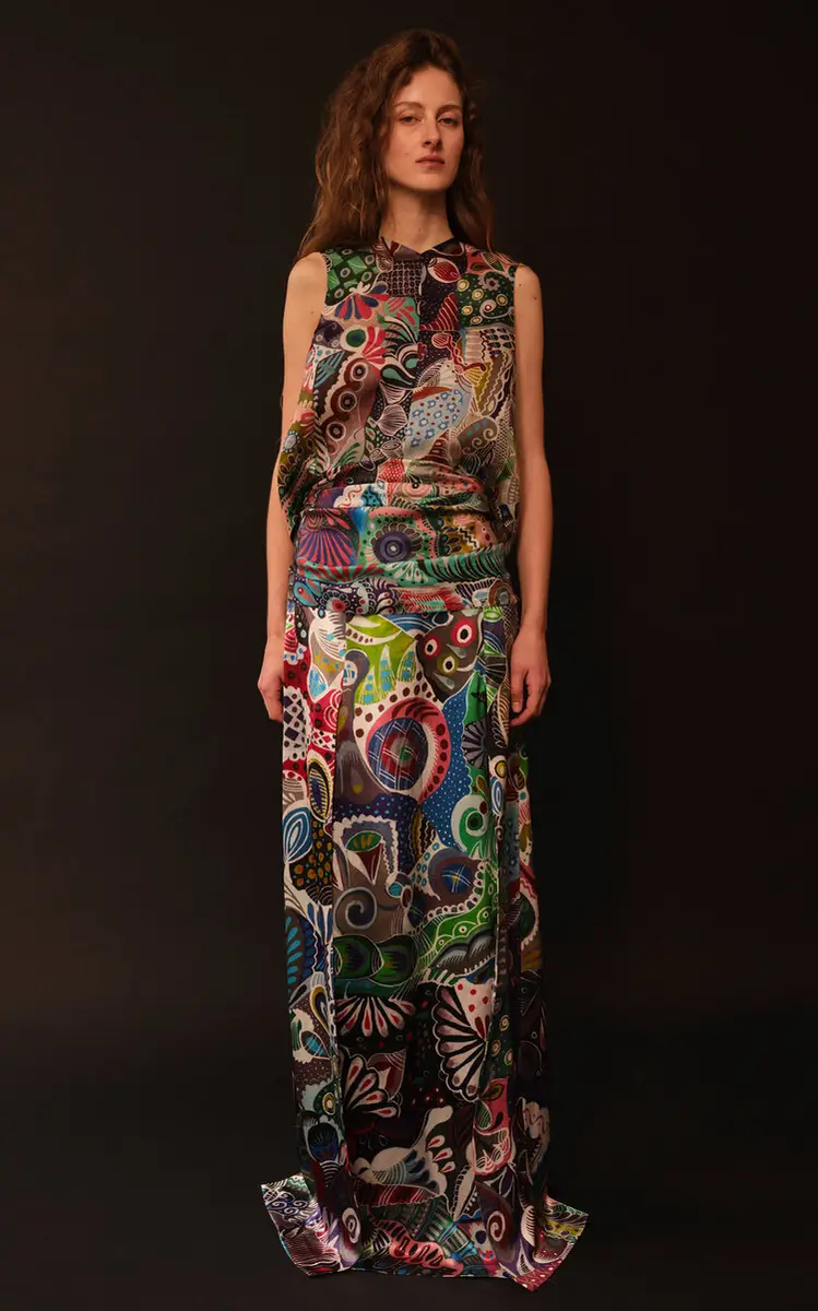 Heirlome Val Sleeveless Printed Silk Top | Thumbnail 2 Heirlome Val Sleeveless Printed Silk Top | Thumbnail 2