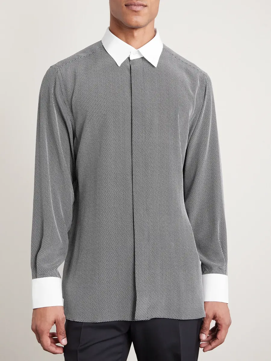 Tom Ford Printed Silk Shirt - Men | Thumbnail 2 Tom Ford Printed Silk Shirt - Men | Thumbnail 2