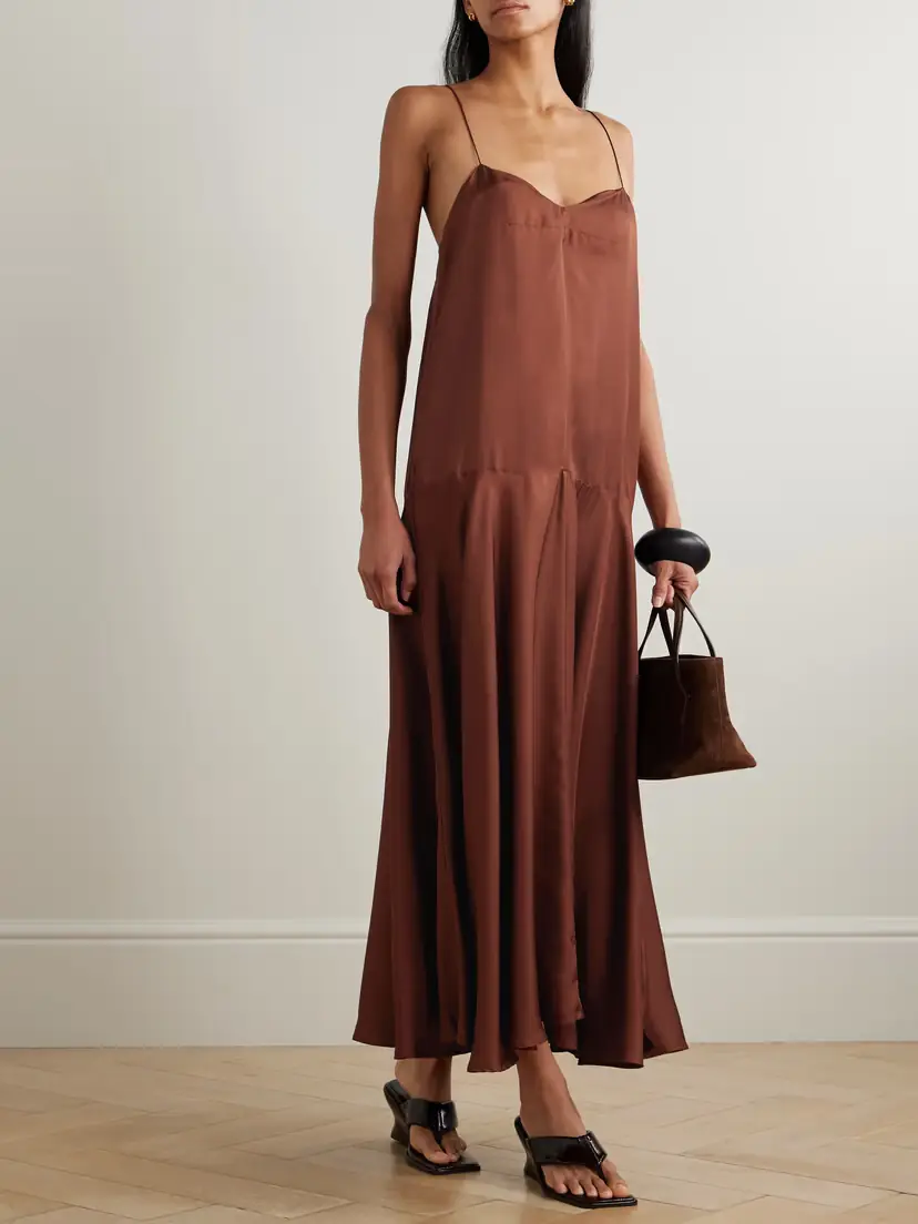 St. Agni Silk-twill Maxi Dress | Thumbnail 2