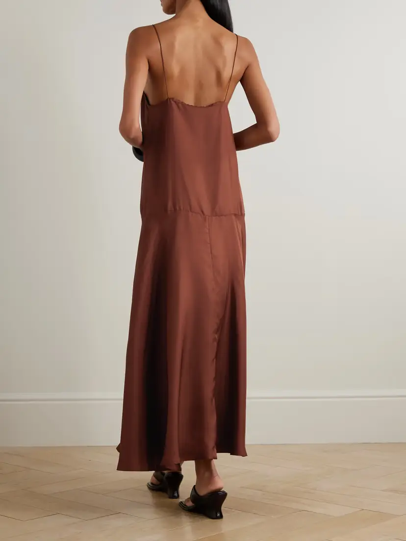 St. Agni Silk-twill Maxi Dress | Thumbnail 3
