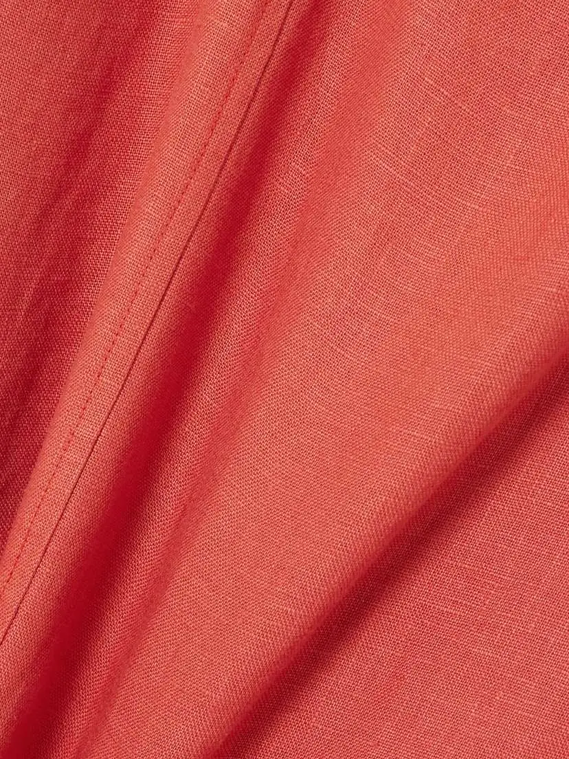 Faithfull Perla Tie-detailed Linen Mini Dress | Thumbnail 4 Faithfull Perla Tie-detailed Linen Mini Dress | Thumbnail 4