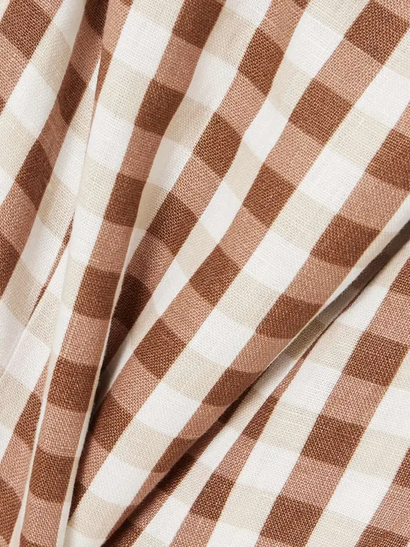 Faithfull Ana Gingham Linen Peplum Top | Thumbnail 4
