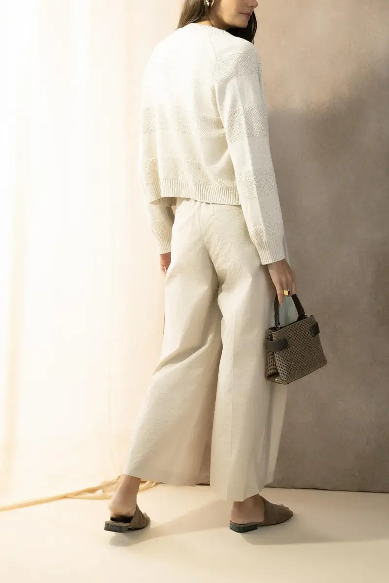 Brunello Cucinelli Stripe Cardigan - Avena | Thumbnail 4