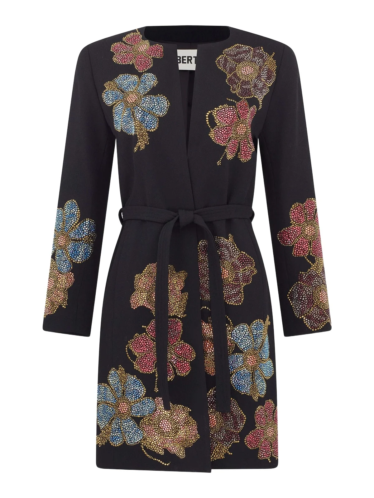 Libertine Fleur d'Or Belted Collarless Coat