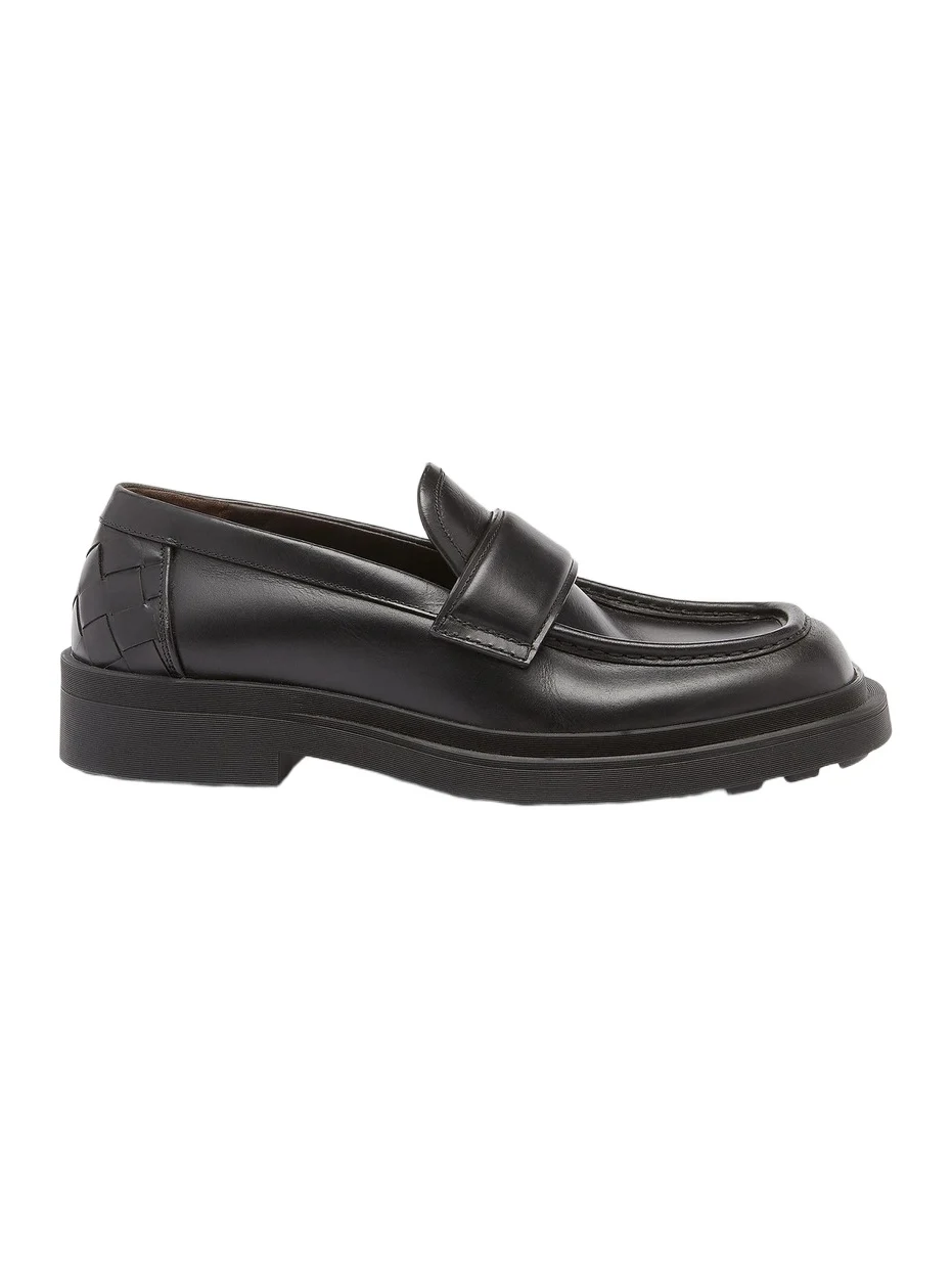 Men's James Intrecciato-Detailed Leather Loafers
