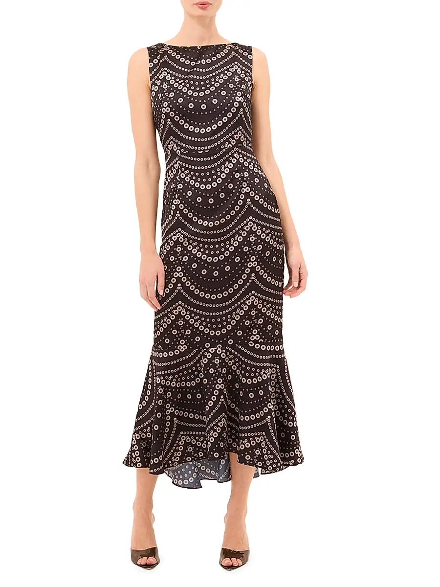 Misa Los Angeles Women's Patricia Printed Satin Midi-Dress | Thumbnail 2 Misa Los Angeles Women's Patricia Printed Satin Midi-Dress | Thumbnail 2