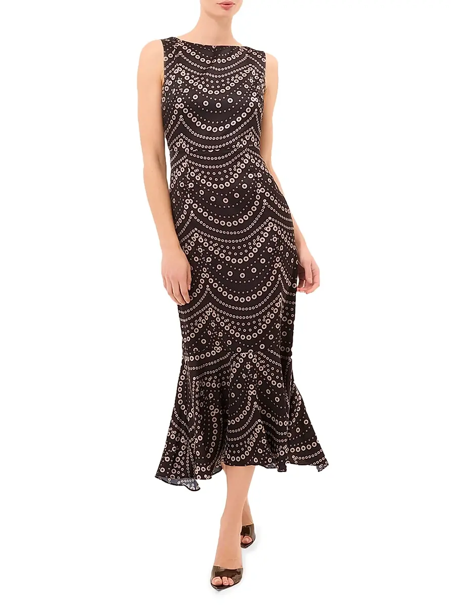 Misa Los Angeles Women's Patricia Printed Satin Midi-Dress | Thumbnail 3 Misa Los Angeles Women's Patricia Printed Satin Midi-Dress | Thumbnail 3