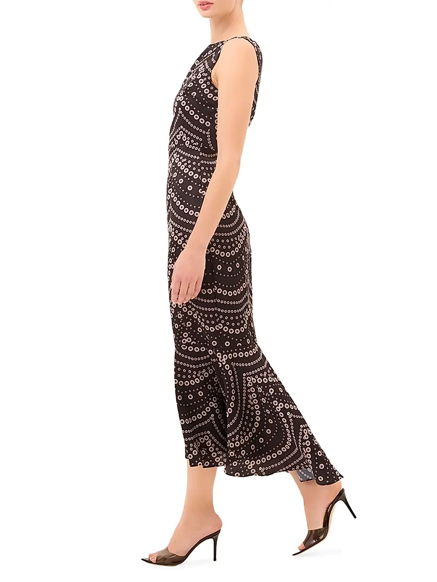 Misa Los Angeles Women's Patricia Printed Satin Midi-Dress | Thumbnail 5 Misa Los Angeles Women's Patricia Printed Satin Midi-Dress | Thumbnail 5