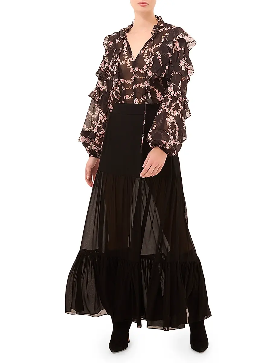 Misa Los Angeles Women's Lupe Ruffled Floral Blouse | Thumbnail 2 Misa Los Angeles Women's Lupe Ruffled Floral Blouse | Thumbnail 2