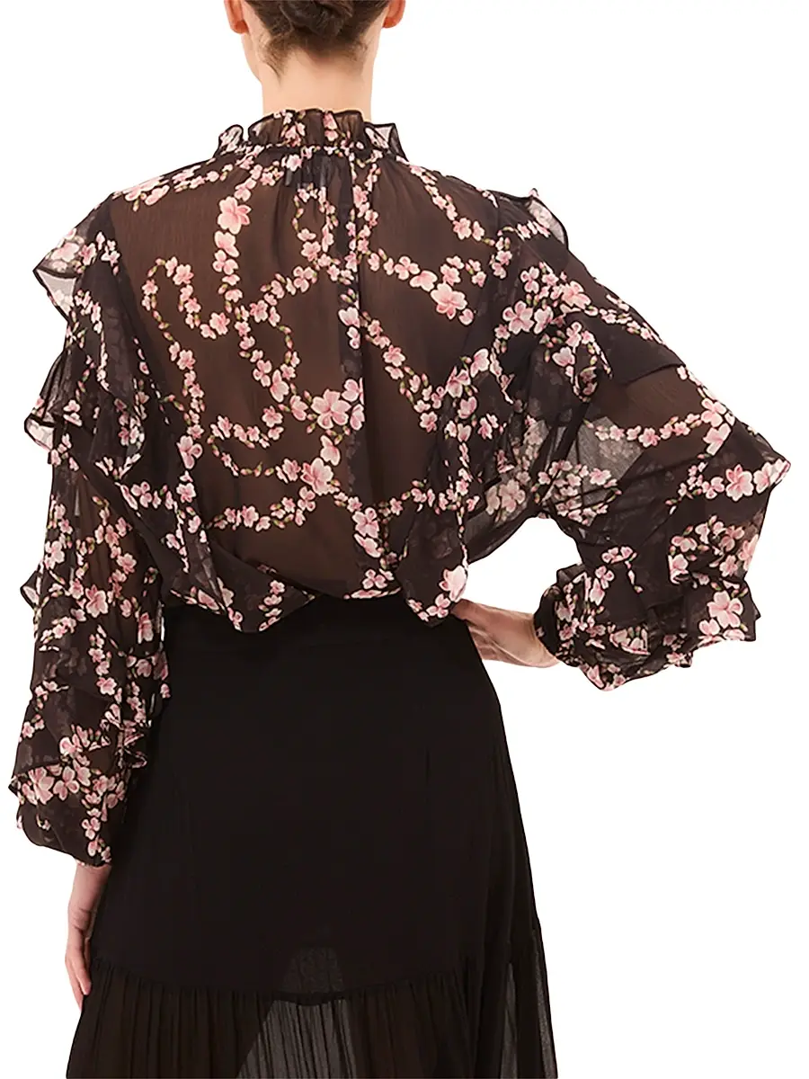Misa Los Angeles Women's Lupe Ruffled Floral Blouse | Thumbnail 3 Misa Los Angeles Women's Lupe Ruffled Floral Blouse | Thumbnail 3