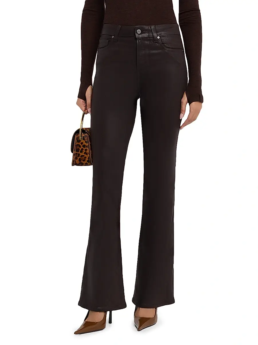 PAIGE Women's Laurel Canyon High-Rise Coated Jeans | Thumbnail 3