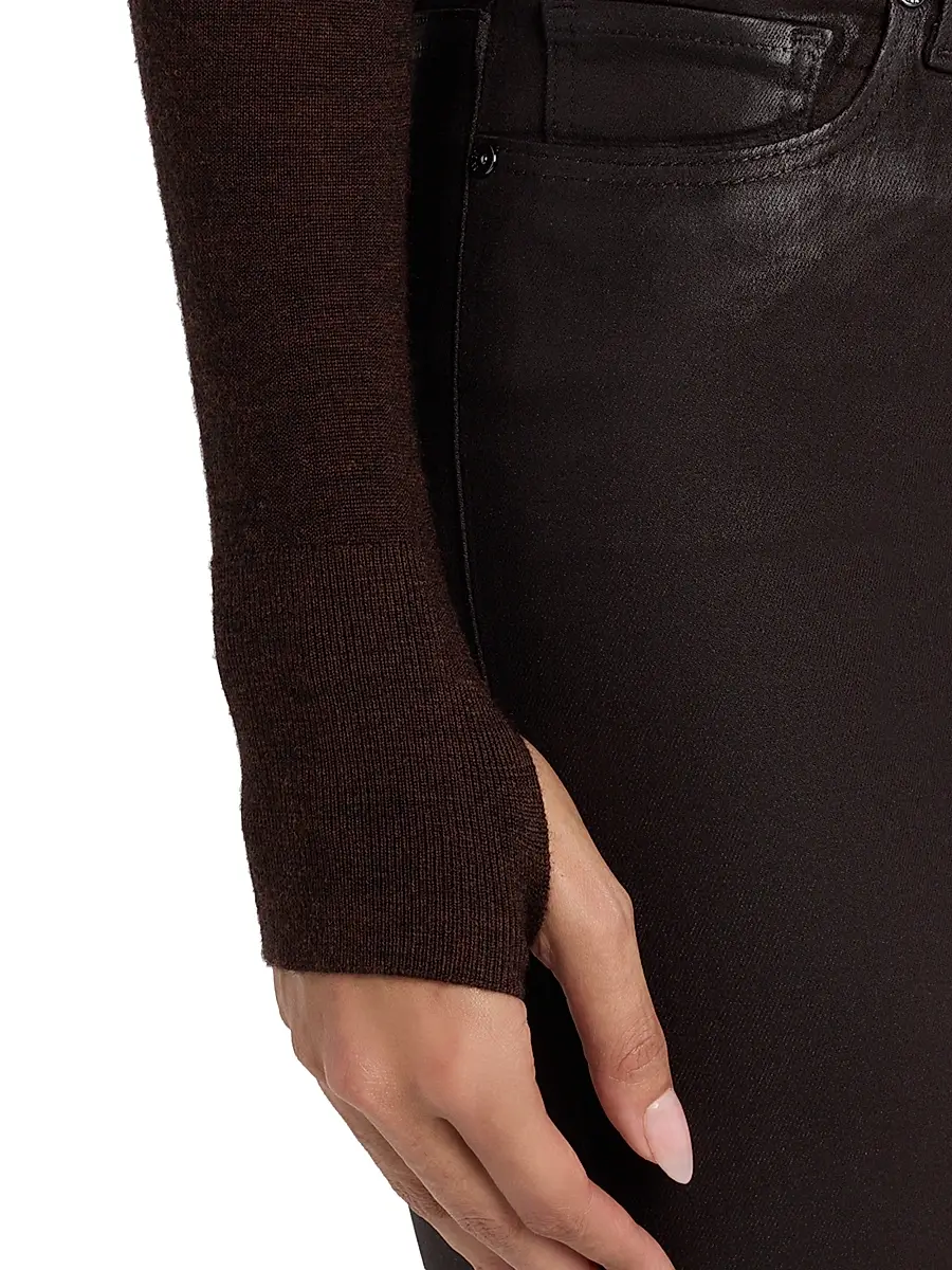 PAIGE Women's Laurel Canyon High-Rise Coated Jeans | Thumbnail 5