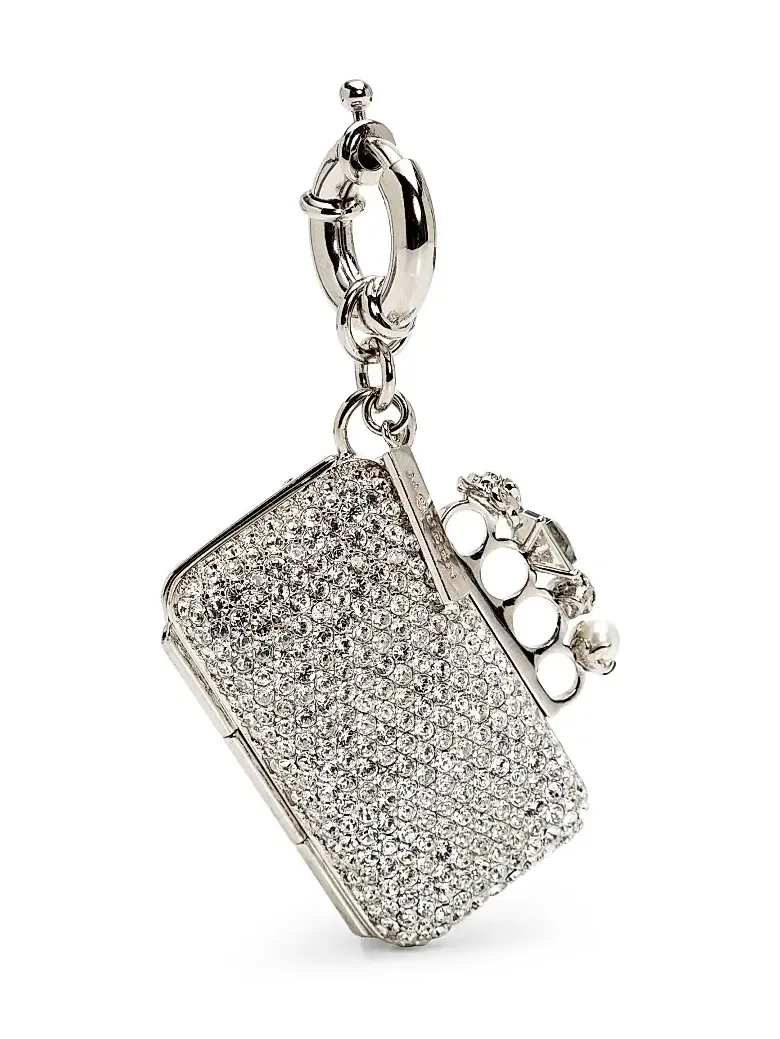 Women's Silvertone & Glass Knuckle Charm