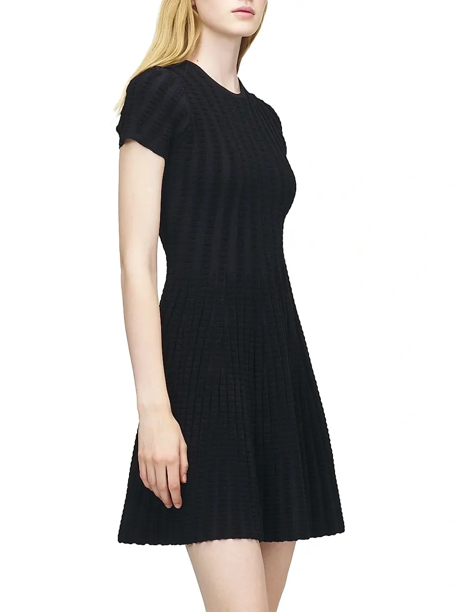 Alexander McQueen Women's Rib-Knit Chenille Minidress | Thumbnail 4 Alexander McQueen Women's Rib-Knit Chenille Minidress | Thumbnail 4