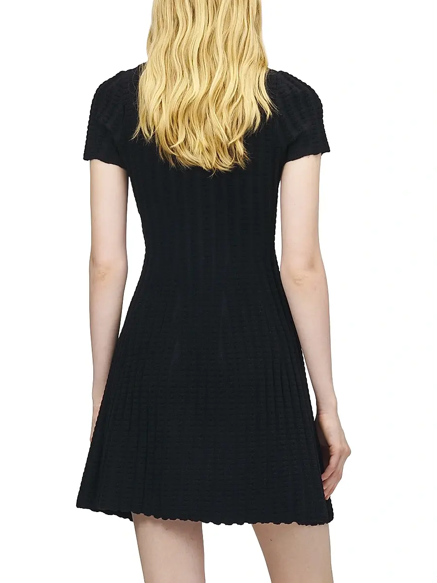 Alexander McQueen Women's Rib-Knit Chenille Minidress | Thumbnail 5 Alexander McQueen Women's Rib-Knit Chenille Minidress | Thumbnail 5