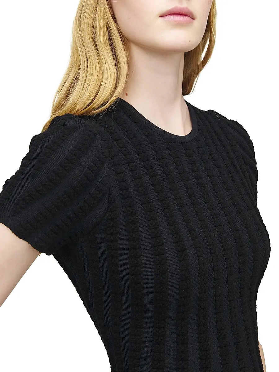 Alexander McQueen Women's Rib-Knit Chenille Minidress | Thumbnail 6 Alexander McQueen Women's Rib-Knit Chenille Minidress | Thumbnail 6
