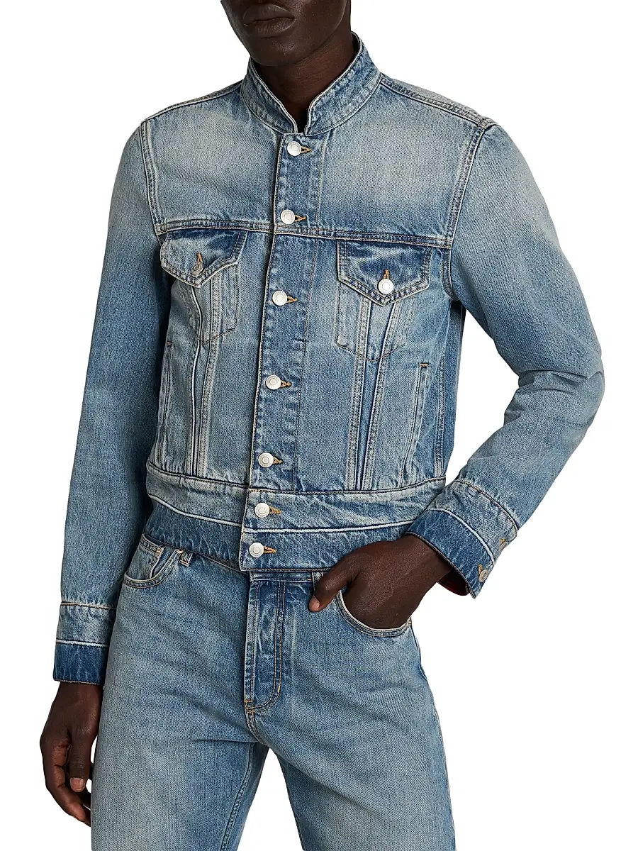 Alexander McQueen Men's Denim Band Jacket | Thumbnail 6 Alexander McQueen Men's Denim Band Jacket | Thumbnail 6