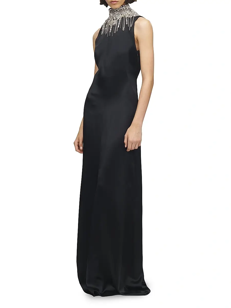 Alexander McQueen Women's Embellished Satin Gown | Thumbnail 2 Alexander McQueen Women's Embellished Satin Gown | Thumbnail 2
