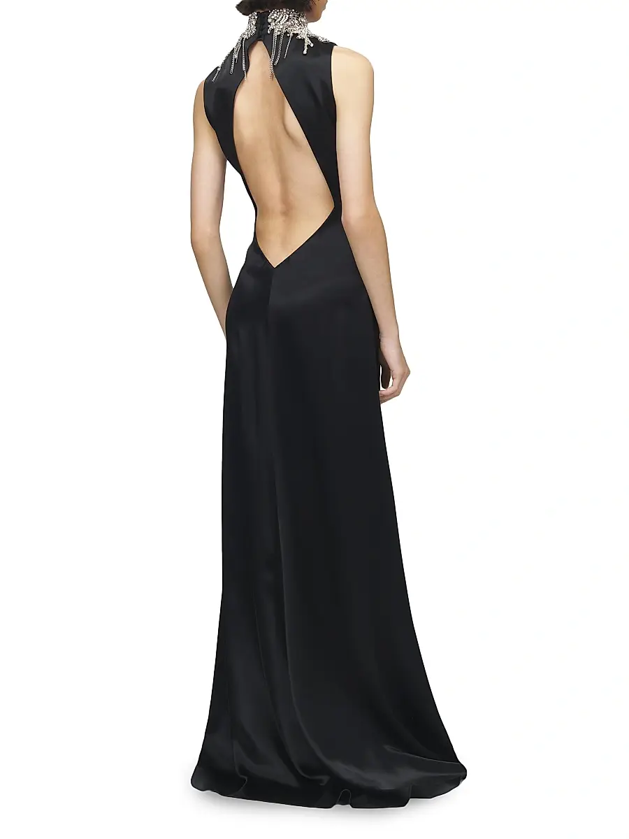 Alexander McQueen Women's Embellished Satin Gown | Thumbnail 3 Alexander McQueen Women's Embellished Satin Gown | Thumbnail 3
