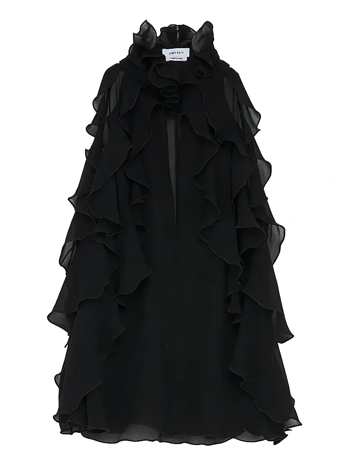 Women's Ruffled Sleeveless Silk Top