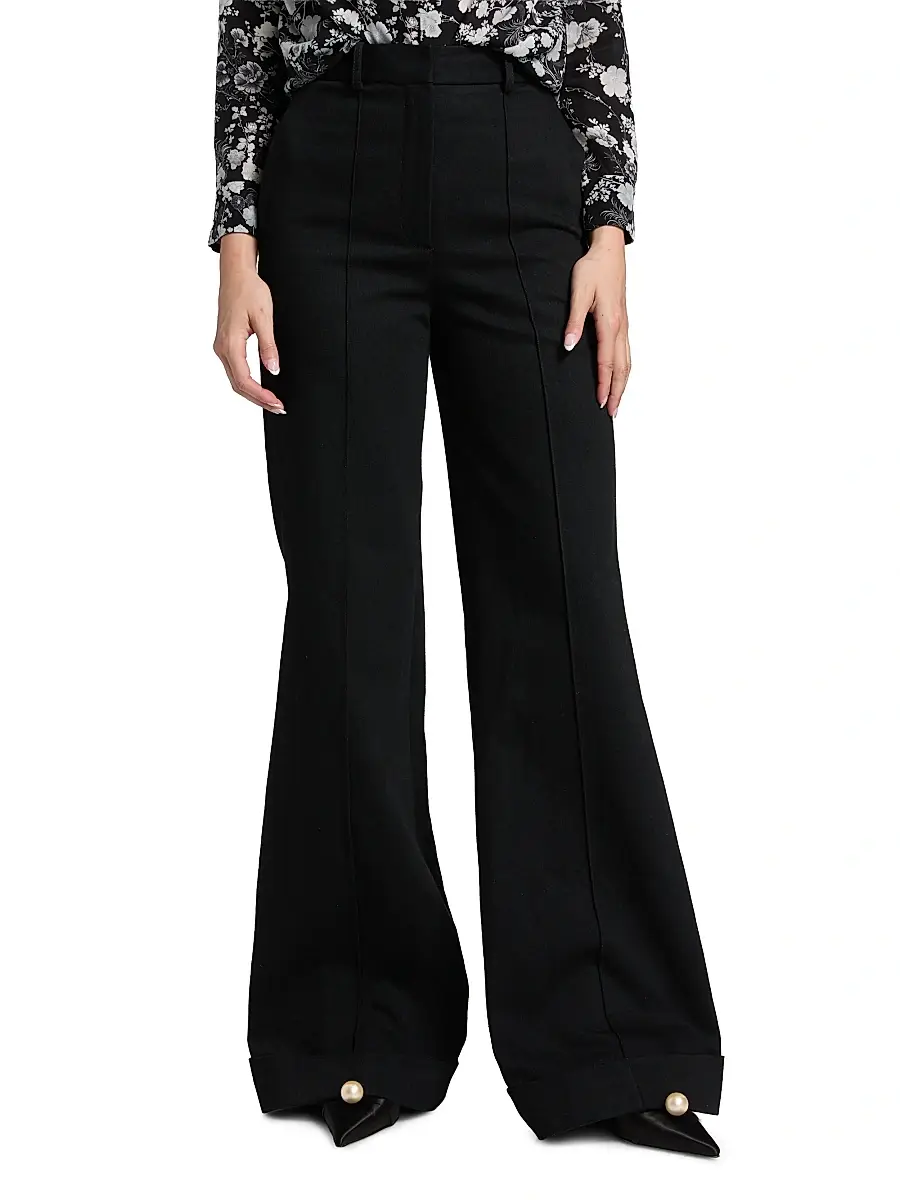 Adam Lippes Women's Deeda Cotton Wide-Leg Pants | Thumbnail 3 Adam Lippes Women's Deeda Cotton Wide-Leg Pants | Thumbnail 3