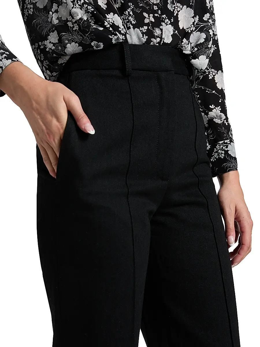 Adam Lippes Women's Deeda Cotton Wide-Leg Pants | Thumbnail 6 Adam Lippes Women's Deeda Cotton Wide-Leg Pants | Thumbnail 6